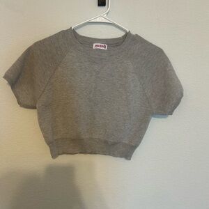 Zara Gray Short Sleeve Top